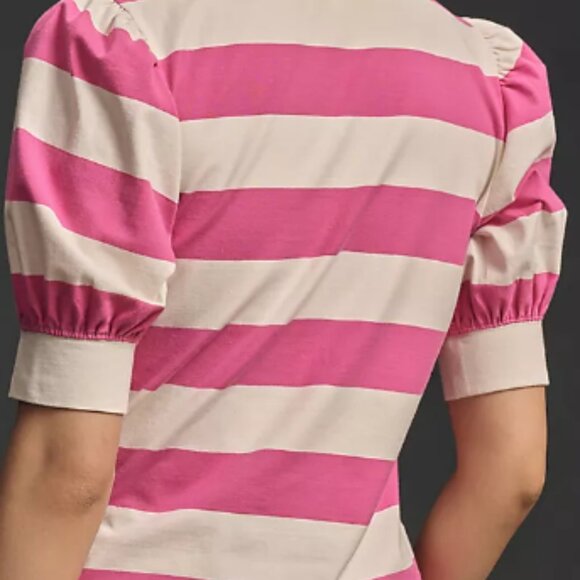 Maeve Puff-Sleeve Polo Top (Anthropologie) - Picture 2 of 6